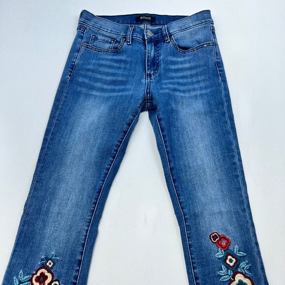 Buffalo David Bitton Skinny Embroidered Ankle Jeans Mid Rise Size 28 Waist - Picture 2 of 9